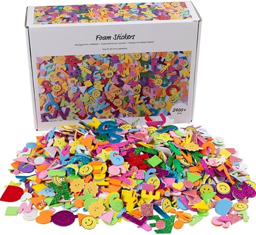 Foamstickers Creativ Company diverse vormen zelfklevend doos à 2640 stuks assorti-2