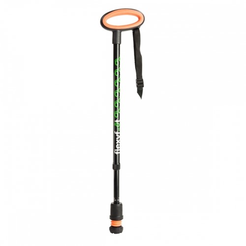 Wandelstok Flexyfoot ovalen handvat zwart