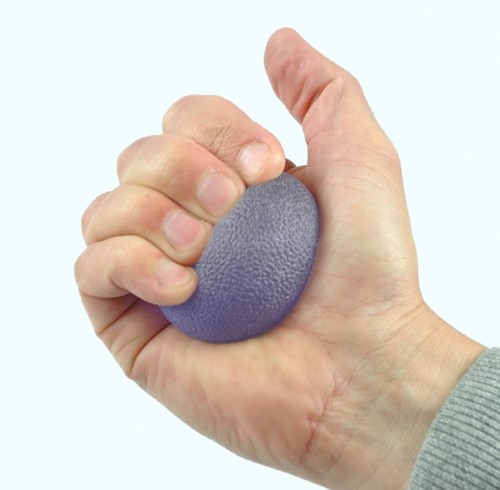 Handtrainer gelbal Able2 Soft blauw-2