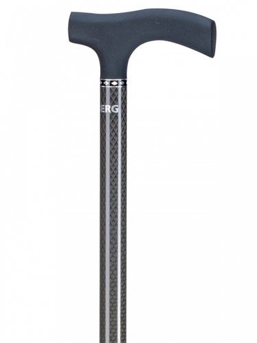 Wandelstok Able2 carbon soft recht handvat zwart-2