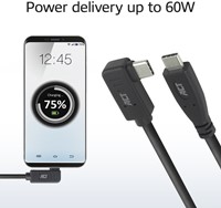 Kabel ACT USB-C standaard naar USB-C hoek 10Gbps 1m-1