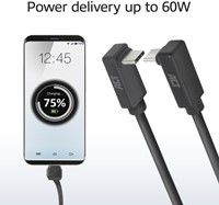Kabel ACT USB-C hoek boven/beneden 10Gbps 1m-1
