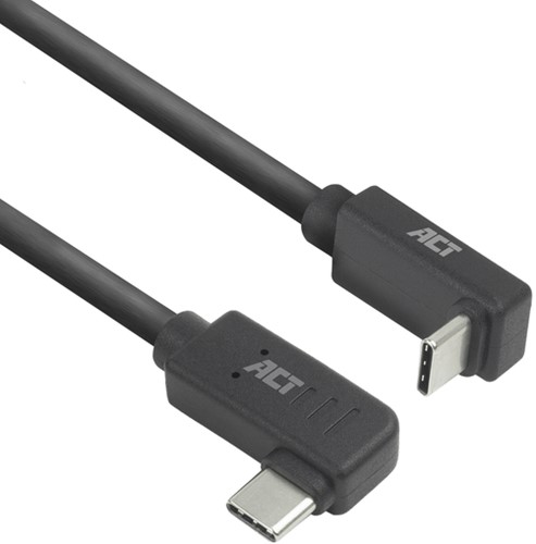 Kabel ACT USB-C hoek links/rechts USB-C hoek boven/beneden 10Gbps 1m