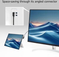 Kabel ACT USB-C hoek links/rechts USB-C hoek boven/beneden 10Gbps 1m-1