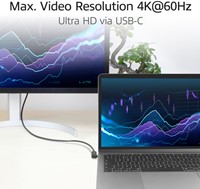 Kabel ACT USB-C hoek links/rechts USB-C hoek boven/beneden 10Gbps 1m-2