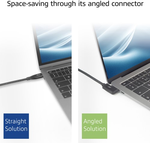 Kabel ACT USB-C hoek links/rechts 10Gbps 1m-3