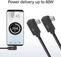 Kabel ACT USB-C hoek links/rechts 10Gbps 1m-1