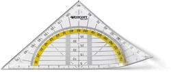 Geodriehoek Westcott 14cm flexibel transparant