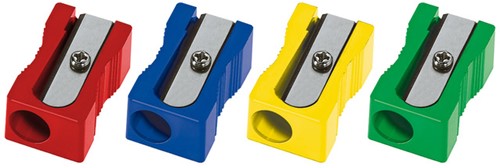 Puntenslijper Westcott enkel blokvorm kunststof assorti 20 stuks