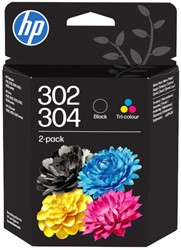 Inktcartridge HP B82L1AE 302/ 304 zwart + kleur