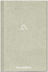 Notitieboek Aurora A5 ruit 5x5mm 192 pagina's 80g linnen grijs