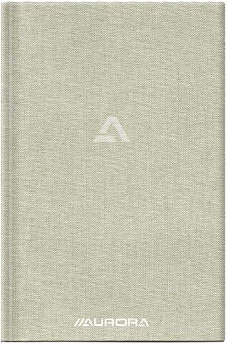 Notitieboek Aurora A5 ruit 5x5mm 192 pagina's 80g linnen grijs