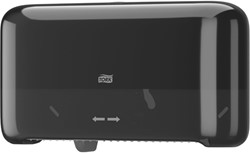 Toiletpapierdispenser Tork T7 Elevation Optiserve Coreless medium duo zwart 558068