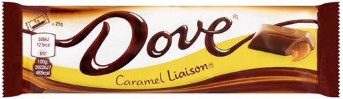 Chocolade Dove liaison caramel reep doos 24 stuks