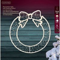 Krans Lumineo LED ijzer flashing effect buiten 57cm