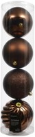 Kerstballenmix Decoris Espresso koker à 4 stuks