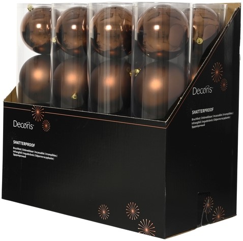 Kerstballenmix Decoris Espresso koker à 4 stuks-3