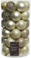 Kerstballenmix Decoris Parelmoer koker à 37 stuks
