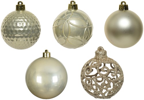 Kerstballenmix Decoris Parelmoer koker à 37 stuks-2