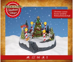 Kersttafereel Lumineo Led 22x22x18.5cm