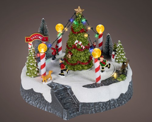 Kersttafereel Lumineo Led 22x22x18.5cm-3