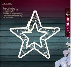 Ster Lumineo ijzer LED flashing effect outdoor 37.5x35.5cm
