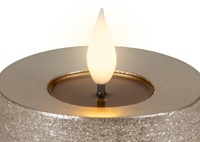 Ledkaars Lumineo fire flame effect zilver set à 3 groottes-2