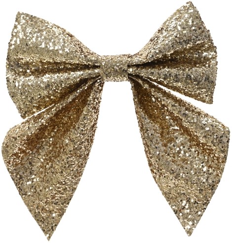 Strik Decoris goud glitter 13cm set à 2 stuks-2