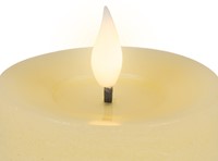 Ledkaars Lumineo fire flame effect creme set à 3 groottes-2