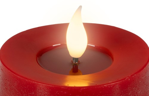 Ledkaars Lumineo fire flame effect rood set à 3 groottes-2