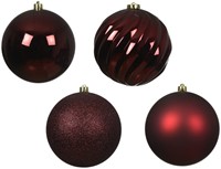 Kerstballenmix Decoris Ossenbloed koker à 4 stuks-2