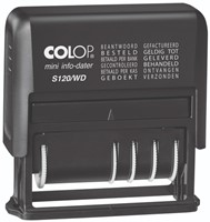 Woord-datumstempel Colop Printer Mini S 120/WD 12 teksten zwart