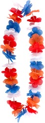 Hawaïkrans rood wit blauw en oranje