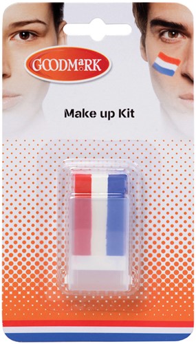 Schminkstick rood/ wit en blauw