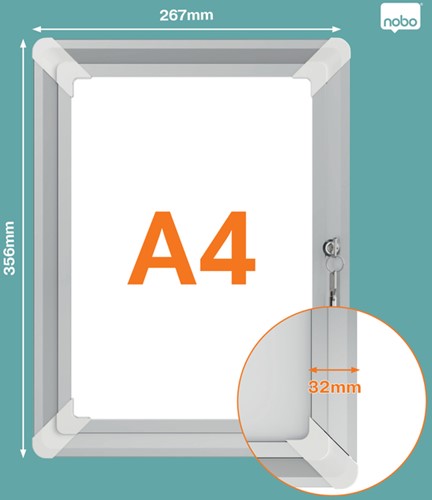 Kliklijst Nobo Premium Plus afsluitbaar A4-2