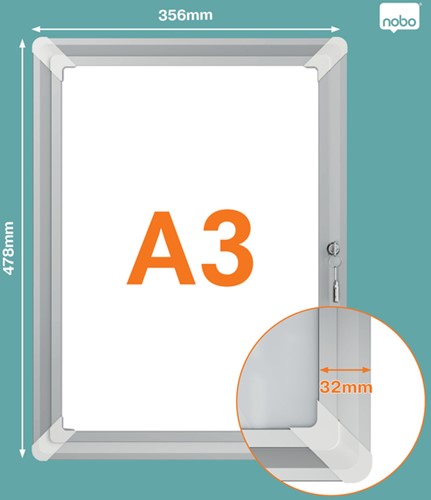 Kliklijst Nobo Premium Plus afsluitbaar A3-2
