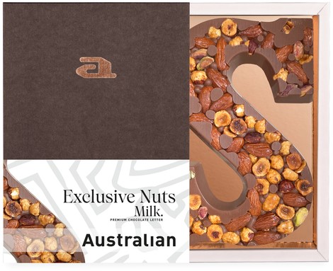 Chocoladeletter Australian melk noten S