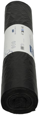 Afvalzak Hynex 60x80cm HDPE recycled T25 60L zwart rol à 25 stuks-3