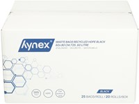 Afvalzak Hynex 60x80cm HDPE recycled T25 60L zwart rol à 25 stuks-3