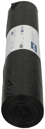 Afvalzak Hynex 70x110cm HDPE recycled T25 120L zwart rol à 25 stuks-3