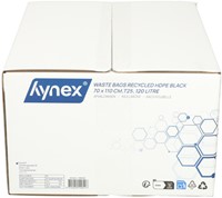 Afvalzak Hynex 70x110cm HDPE recycled T25 120L zwart rol à 25 stuks-5