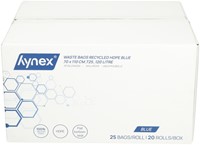 Afvalzak Hynex 70x110cm HDPE recycled T25 120L blauw rol à 25 stuks-3
