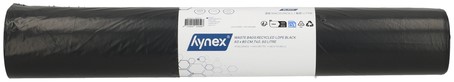 Afvalzak Hynex 60x80cm LDPE recycled T40 60L zwart rol à 20 stuks