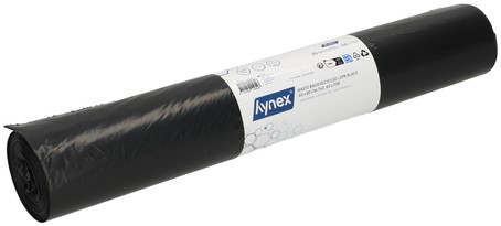 Afvalzak Hynex 60x80cm LDPE recycled T40 60L zwart rol à 20 stuks-2