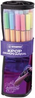 Fineliner STABILO point 88 rollerset charm K-Pop assorti 25 stuks-2