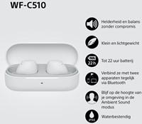 Oordopjes Sony WFC510 draadloos Bluetooth in ear wit-2