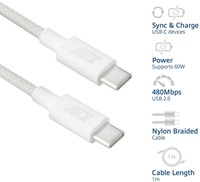 Kabel ACT 2.0 USB-C 60W 1 meter wit-3