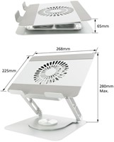 Laptopstandaard ACT 360 draaibaar met ventilator-1
