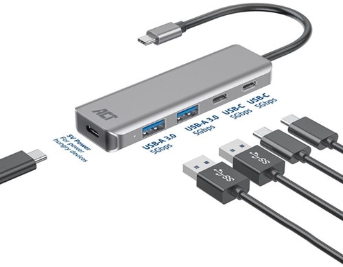 Hub ACT 3.0 USB-C 2x USB-A, 2x USB-C-3
