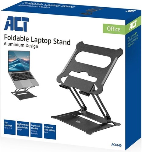 Laptopstandaard ACT inklapbaar traploos hoogte verstelbaar aluminium-2